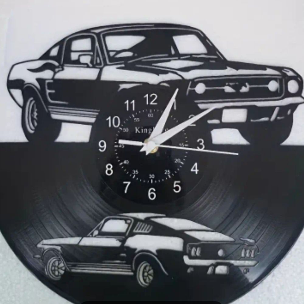NEW Fastback Ford Mustang Vinyl Record Album Cut‎ Wall Clock Muscle Car 68-73